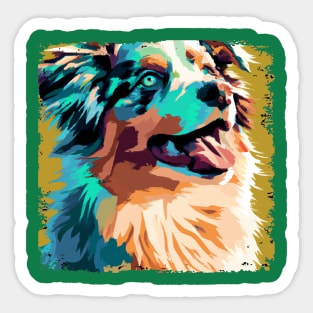 Miniature American Shepherd Pop Art - Dog Lover Gifts Sticker